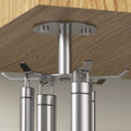 Funnacle 2pcs Under Cabinet Hooks Rotating Kitchen Utensil Holder 304 Stainless Steel Adhesive Utensil Hanging Rack for Kitchen Utensils/Tools/Towel/Knife(2 Brushed Nickel)…